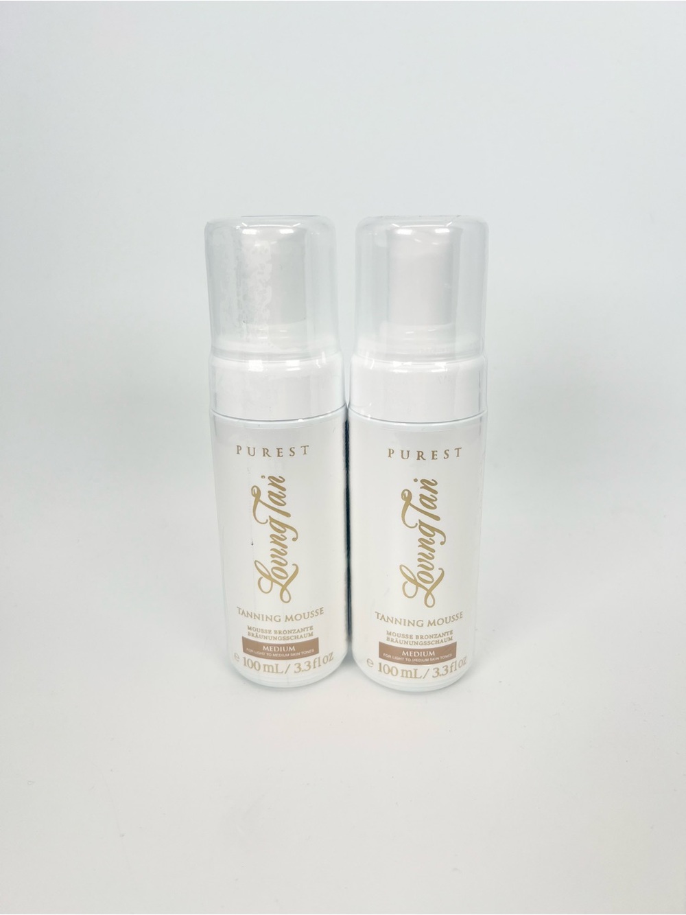 Loving Tan Purest Tanning Mousse  - Medium - 100 ml/3.3oz NEW - Sealed TWO PACK